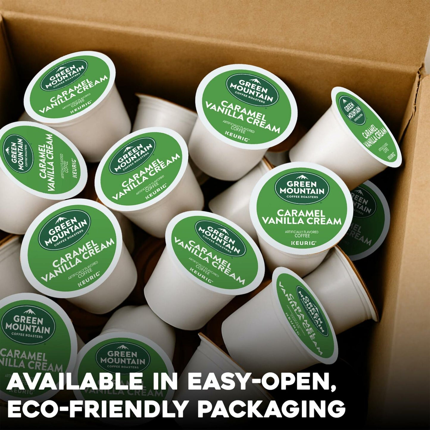 BestBy02/27 Green Mountain Coffee Roasters CaramelVanilla Cream Light Roast 72ct