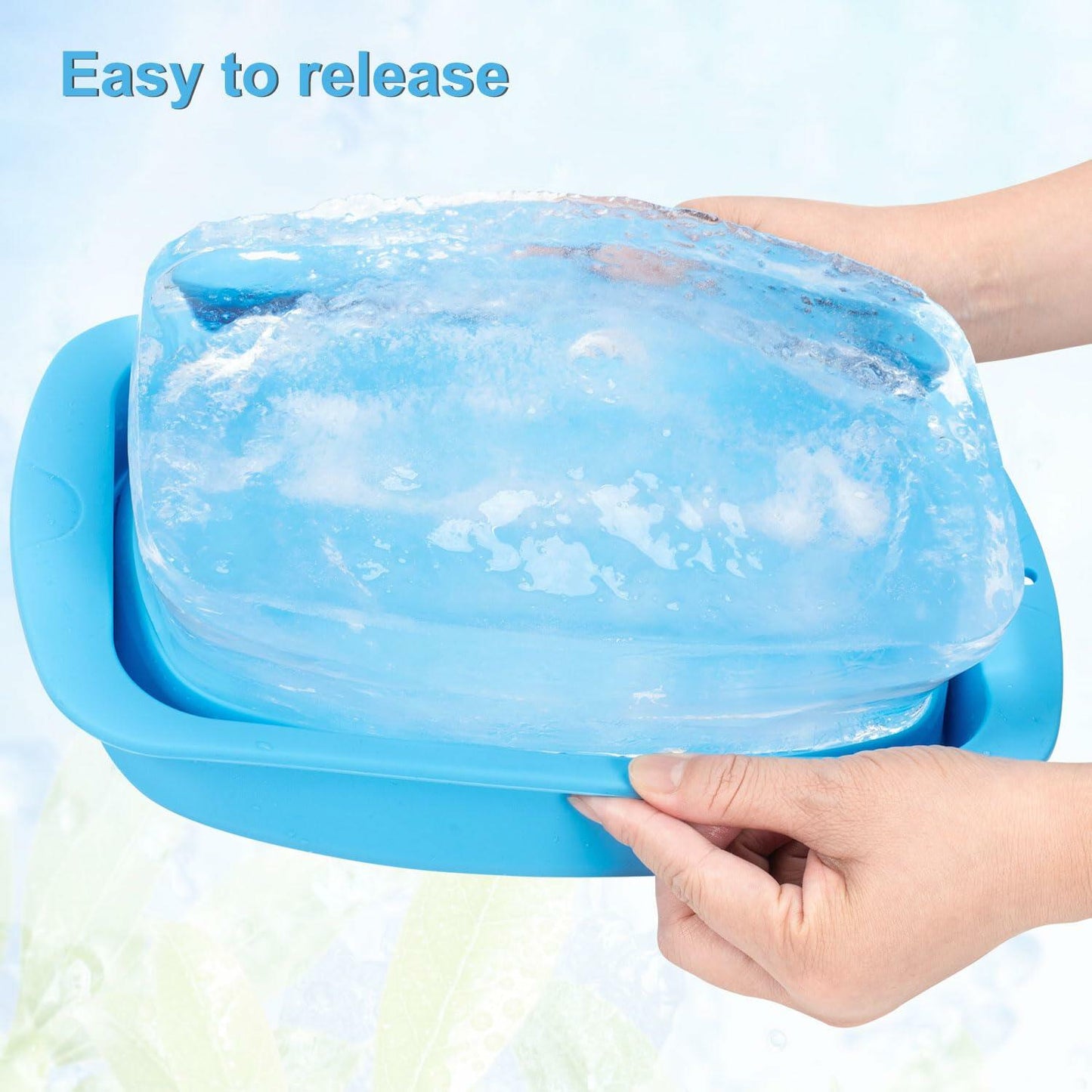 Foldable Ice Bath Mold Silicone Ice Block Chiller 3 Pack 22.2LB Total