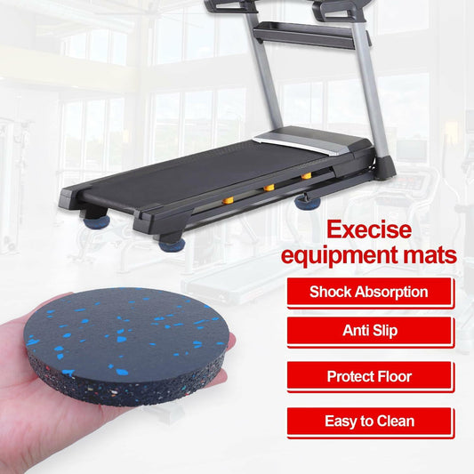 U MAX Exercise Equipment Anti Vibration Pads 4.7x0.6in Black 6pc High Density