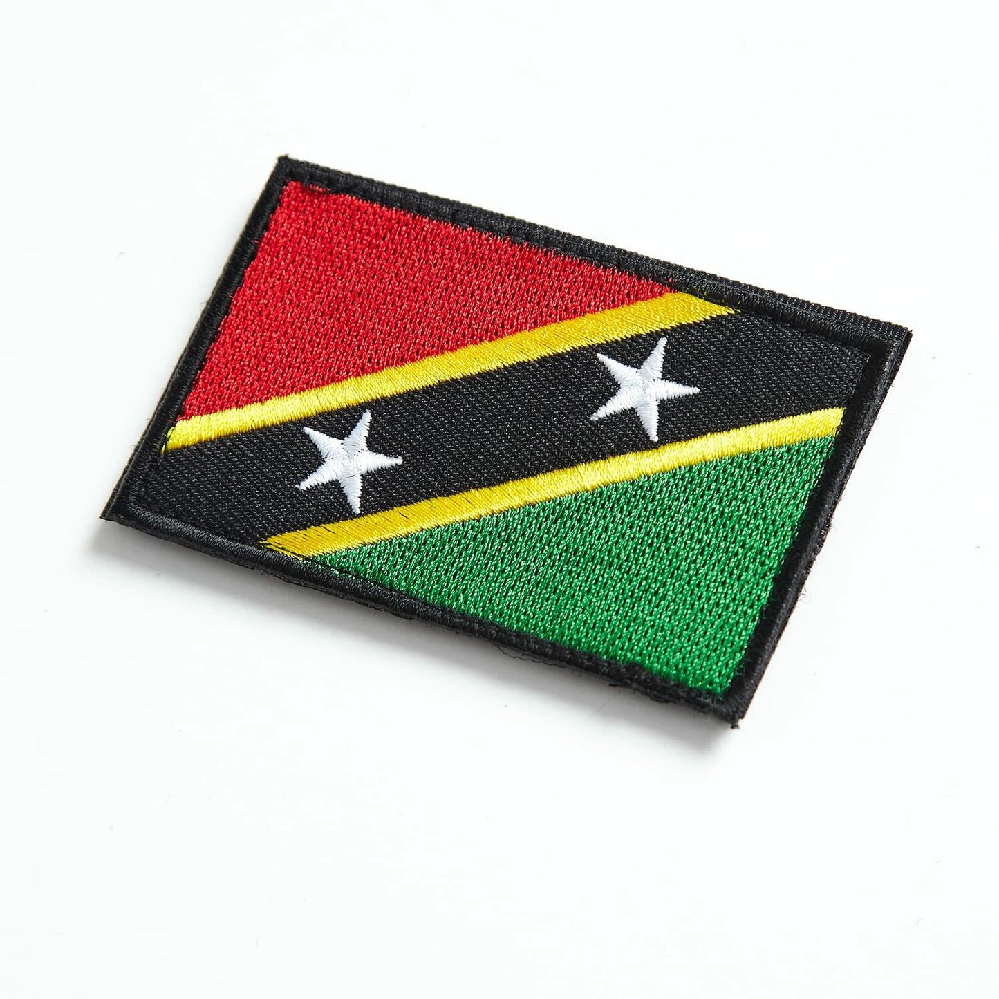 stidsds 2 Pack Saint Kitts and Nevis Flag Embroidered Patches Tactical