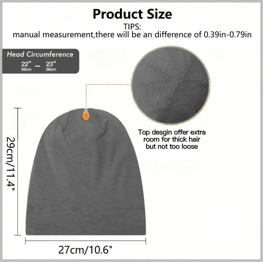 IN Chenthy Adjustable Satin Lined Women's Bonnet Sleep Cap Black