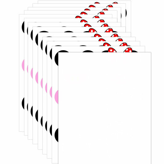 204 Pcs Head Stickers 6 Styles PVC Labels Birthday Party Supplies