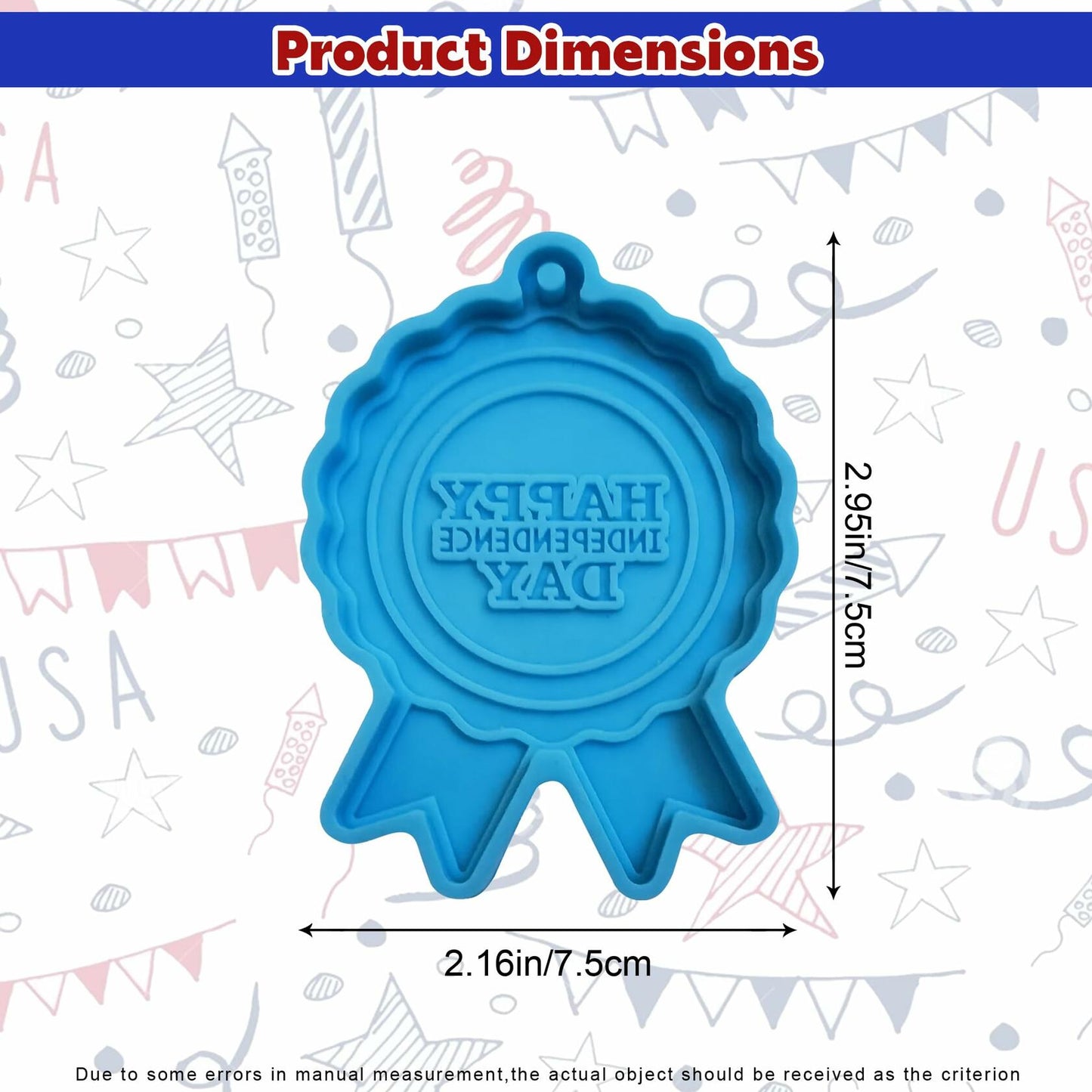 Ysqool American Badge Keychain Mold Silicone Blue DIY Cake Decoration