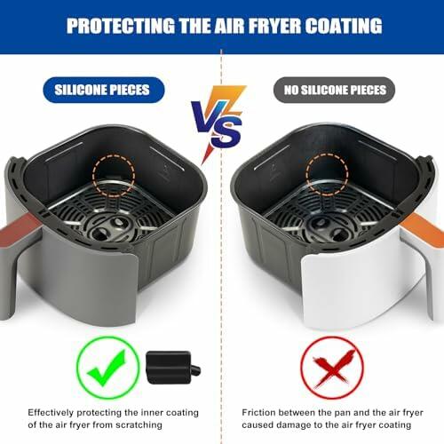 GCQ Silicone Rubber Feet for Cosori 4QT Air Fryer, 4 PCS, Black