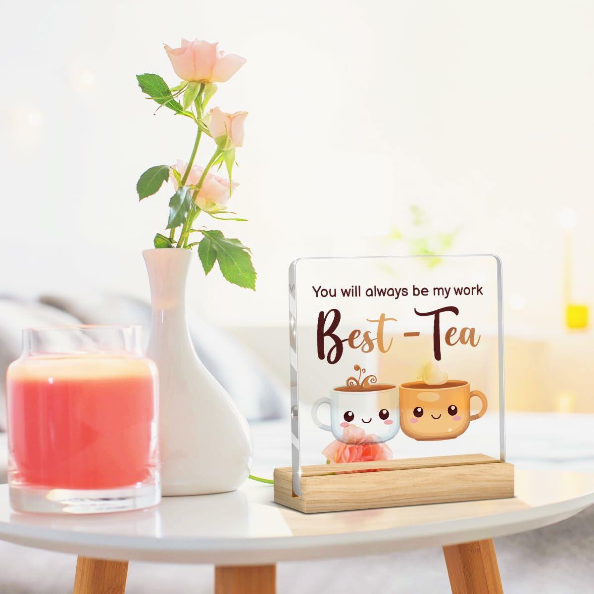 Inspirational Acrylic Thank You Plaque Gift for Teachers Women Men Desk Decor