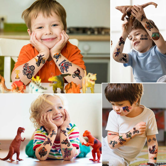 Dirt Bike Temporary Tattoos 50pcs Motorcycle Party Favors Medium