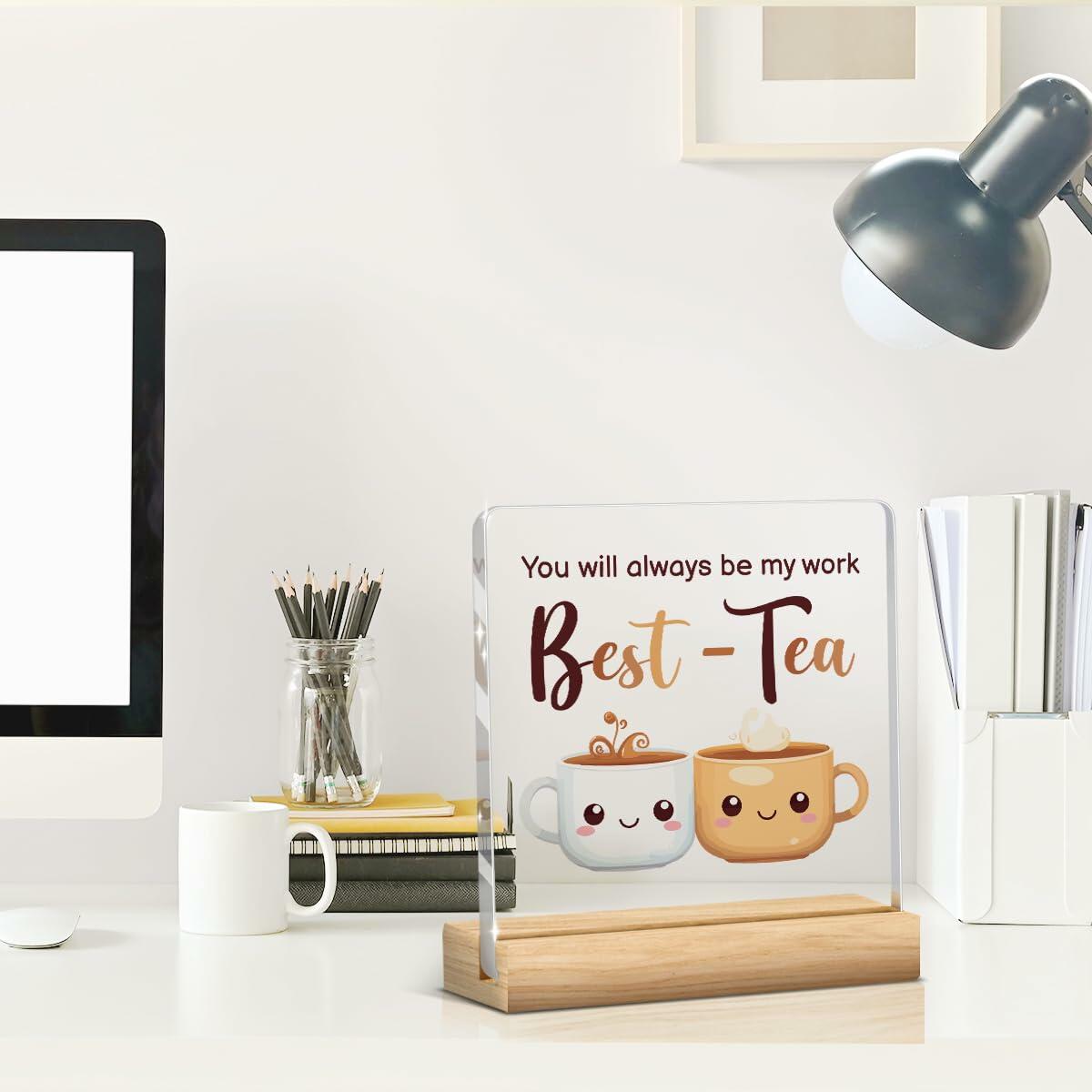 Inspirational Acrylic Thank You Plaque Gift for Teachers Women Men Desk Decor