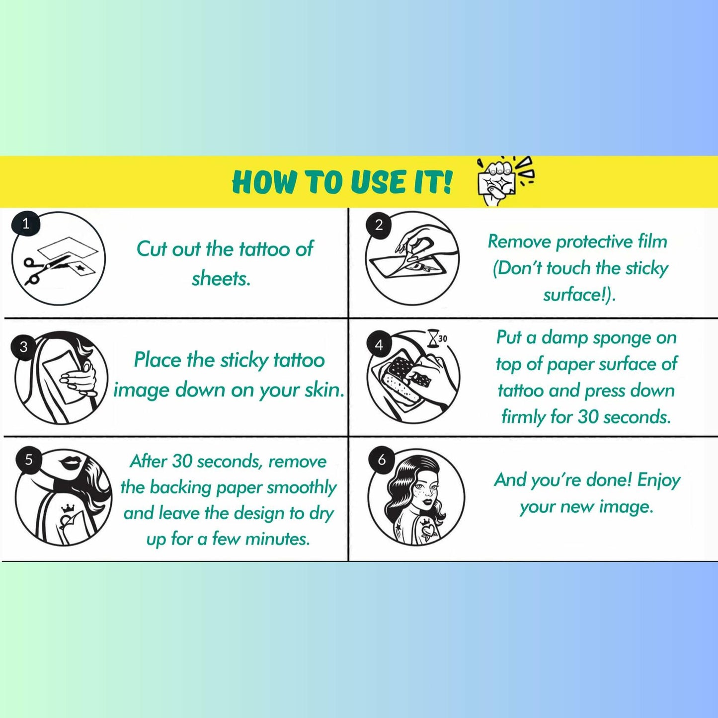 Dirt Bike Temporary Tattoos 50pcs Motorcycle Party Favors Medium