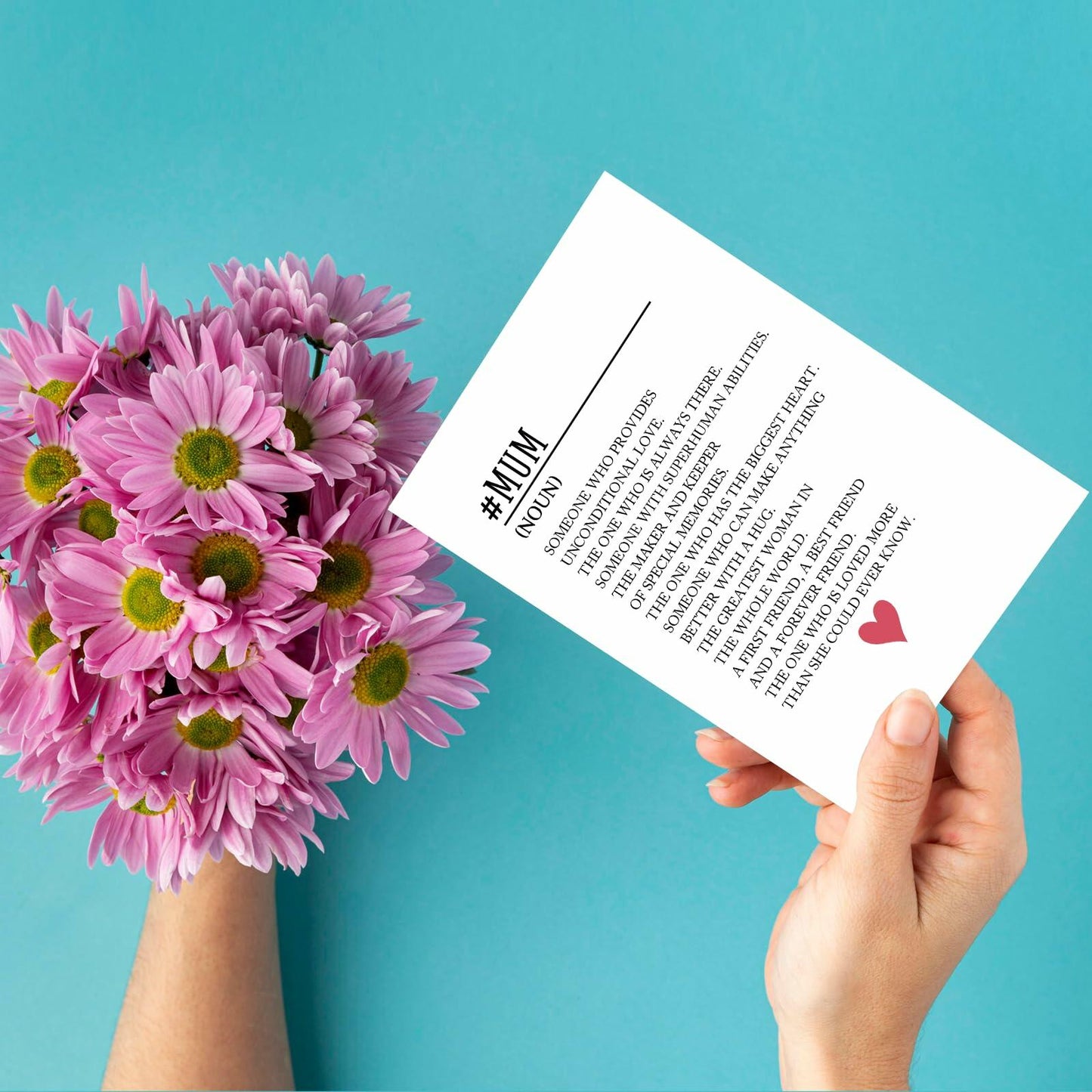 MOCO PAPER Happy Mom Birthday Card Mother's Day Gift Card From Son Daughter