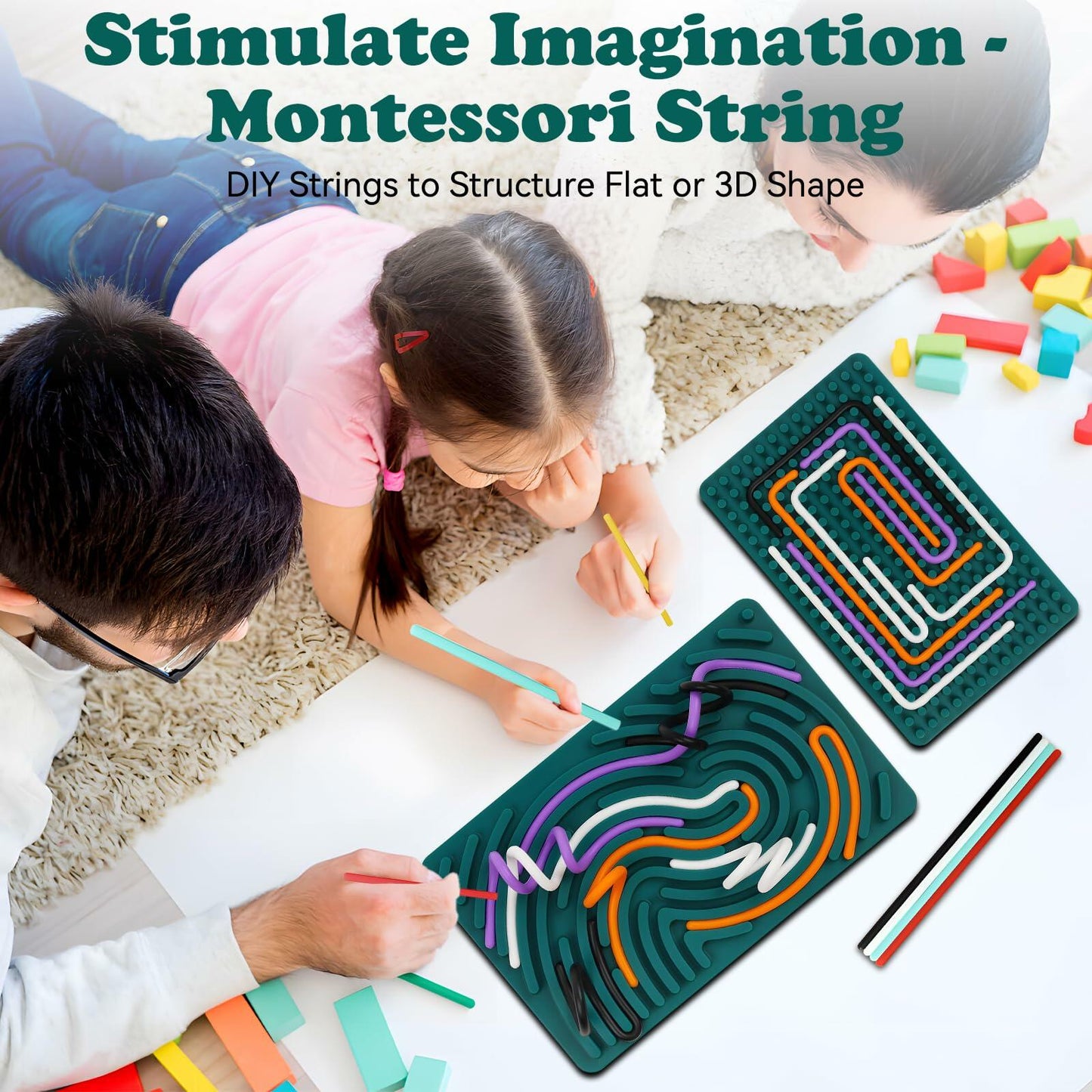 COWGOLDCHILD Silicone Sensory Activity Board Toy Kids 3+ Double-Sided Pad