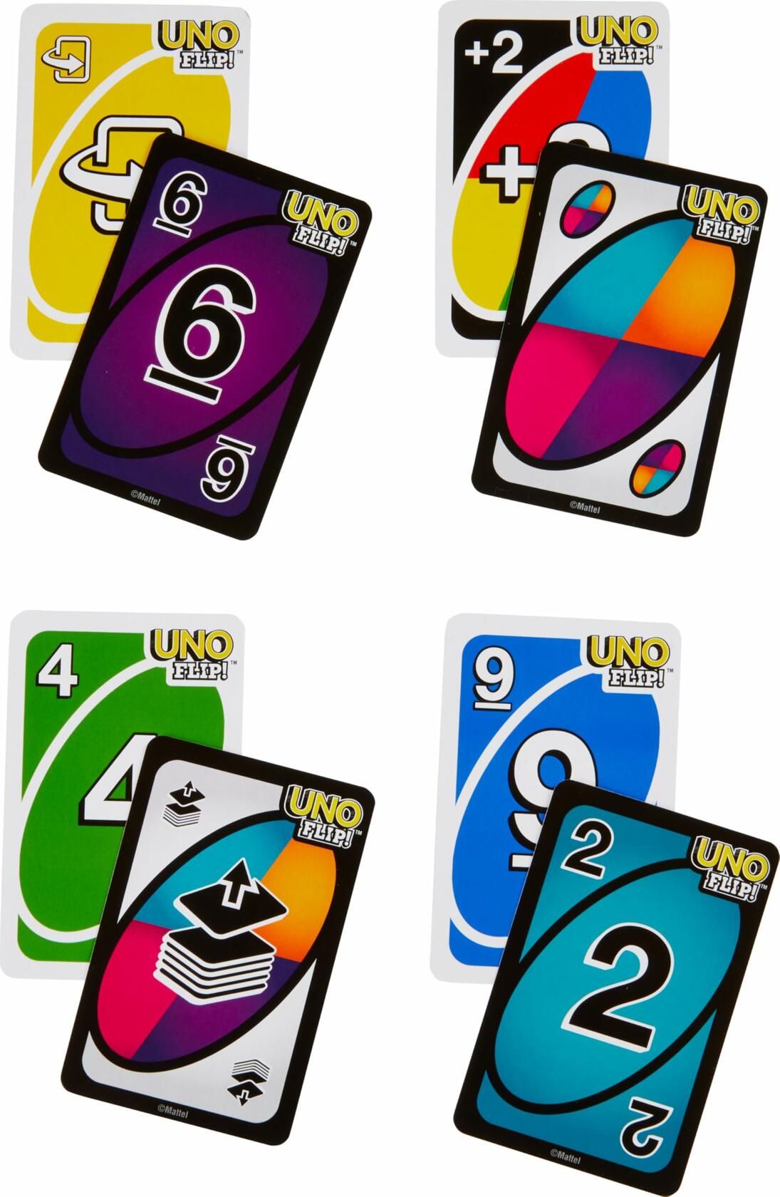 Mattel UNO FLIP! Family Card Game 112 Cards Sturdy Storage Tin Ages 7+