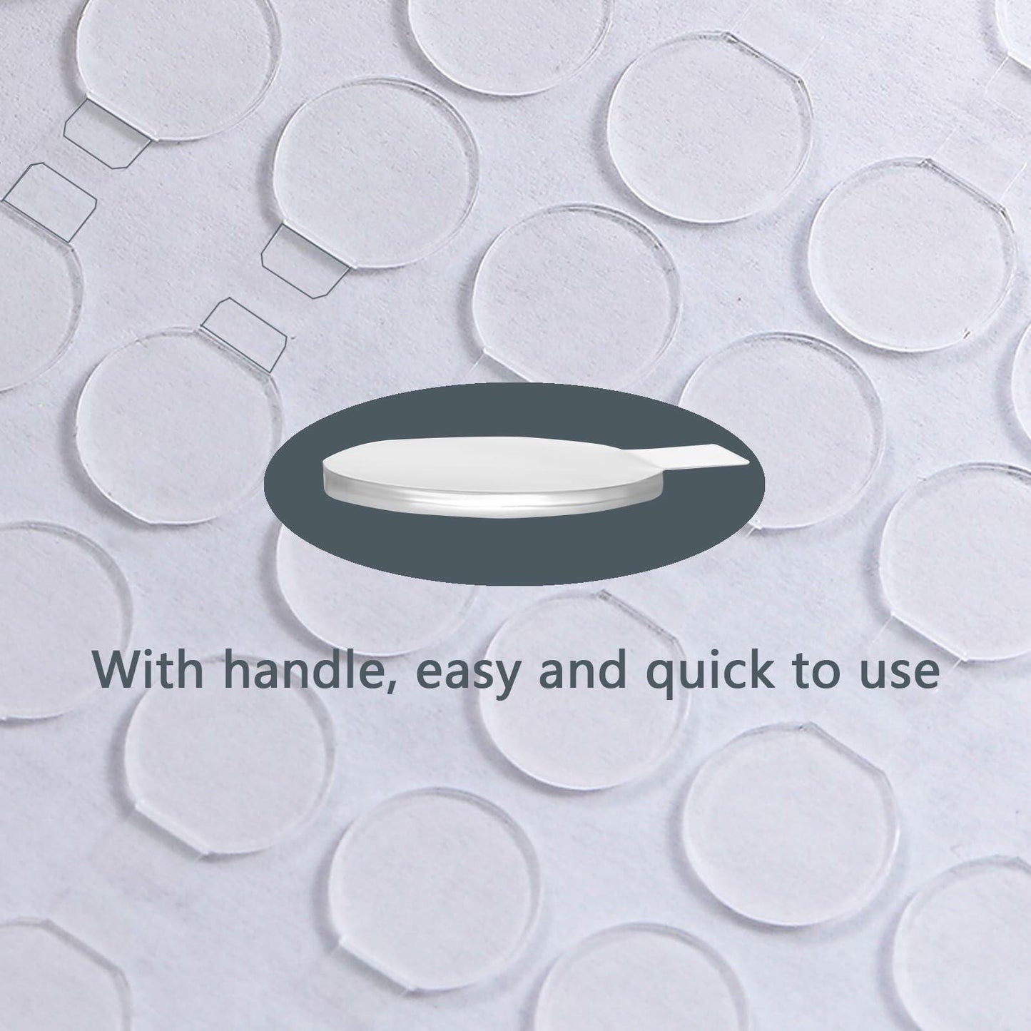 Adhesive Stick Dots Two-Sided Mounting Putty 0.4"x0.4" 700pcs Clear