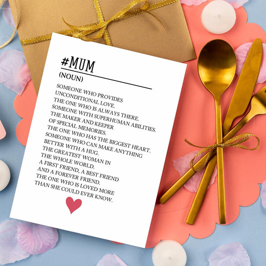 MOCO PAPER Happy Mom Birthday Card Mother's Day Gift Card From Son Daughter