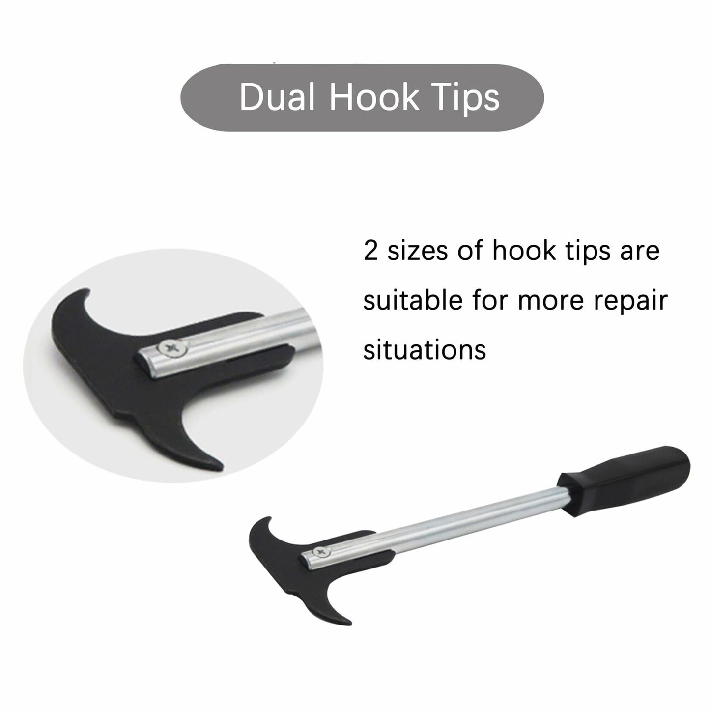 Jalnatee Seal Puller Dual Hook Tips Remove Oil Grease Seals Cars SUVs