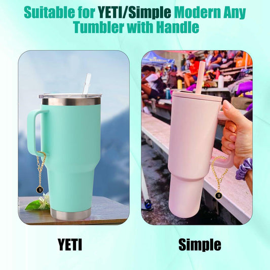 XANGNIER Personalized Handle 2 Pcs for YETI 25-42oz & BrüMate 24-40oz Tumbler