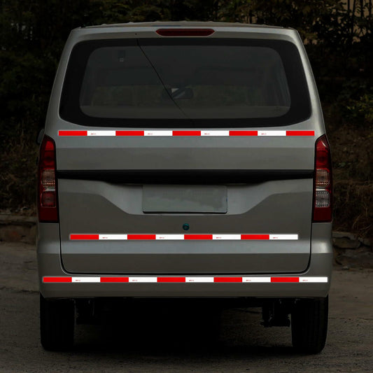 LANZMYAN Reflective Safety Tape 2in x 65ft Red White Waterproof Outdoor