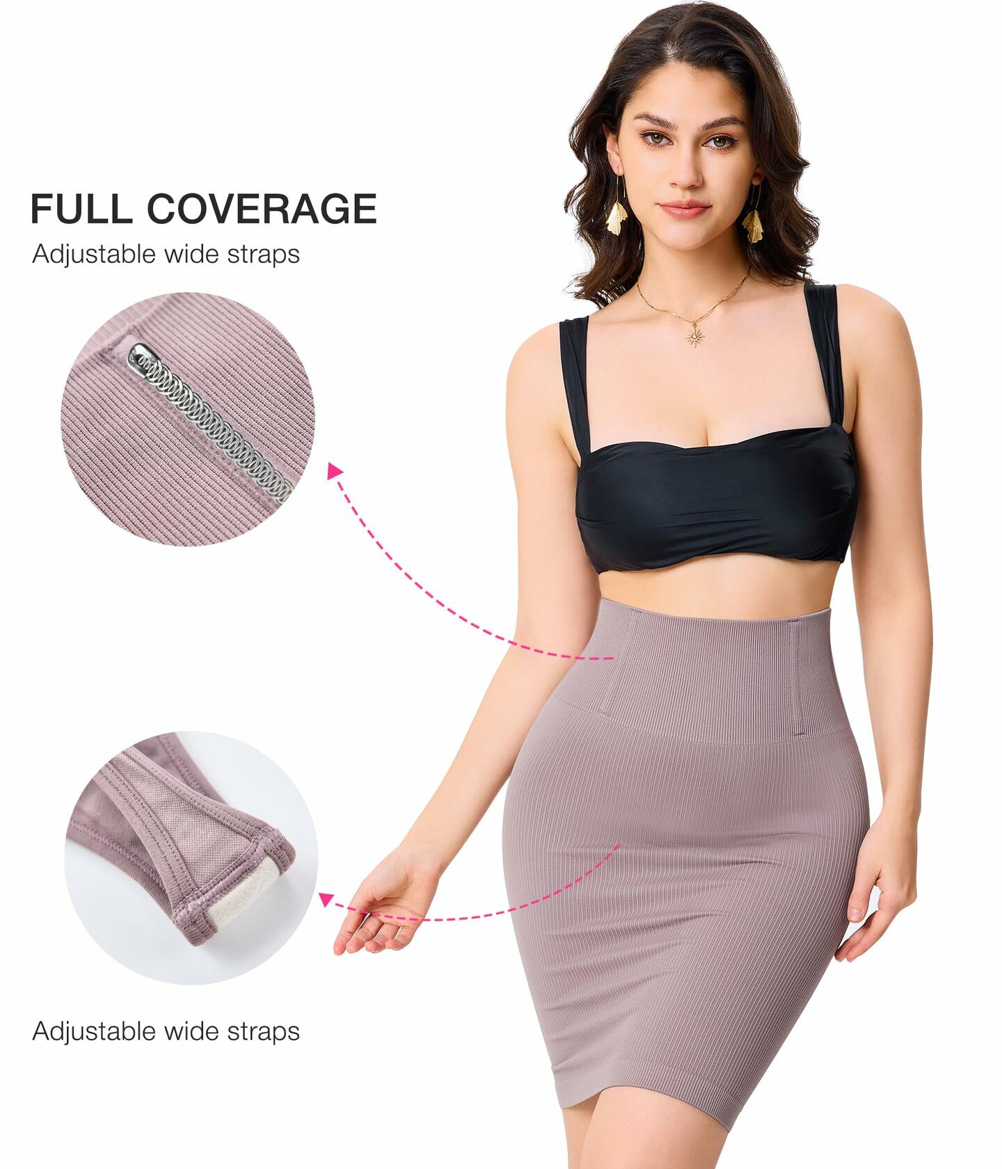 BRABIC Purple Brown High Waisted Knee Length Bodycon Skirt Size Medium