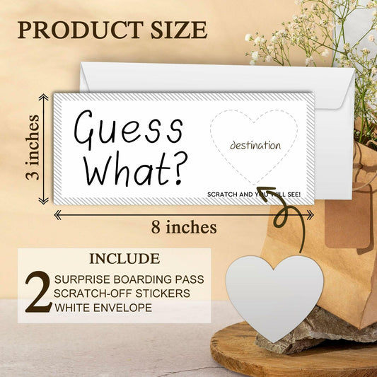 Guess What Surprise Scratch Cards 3x8in Silver 2 Set Personalized Travel Gift