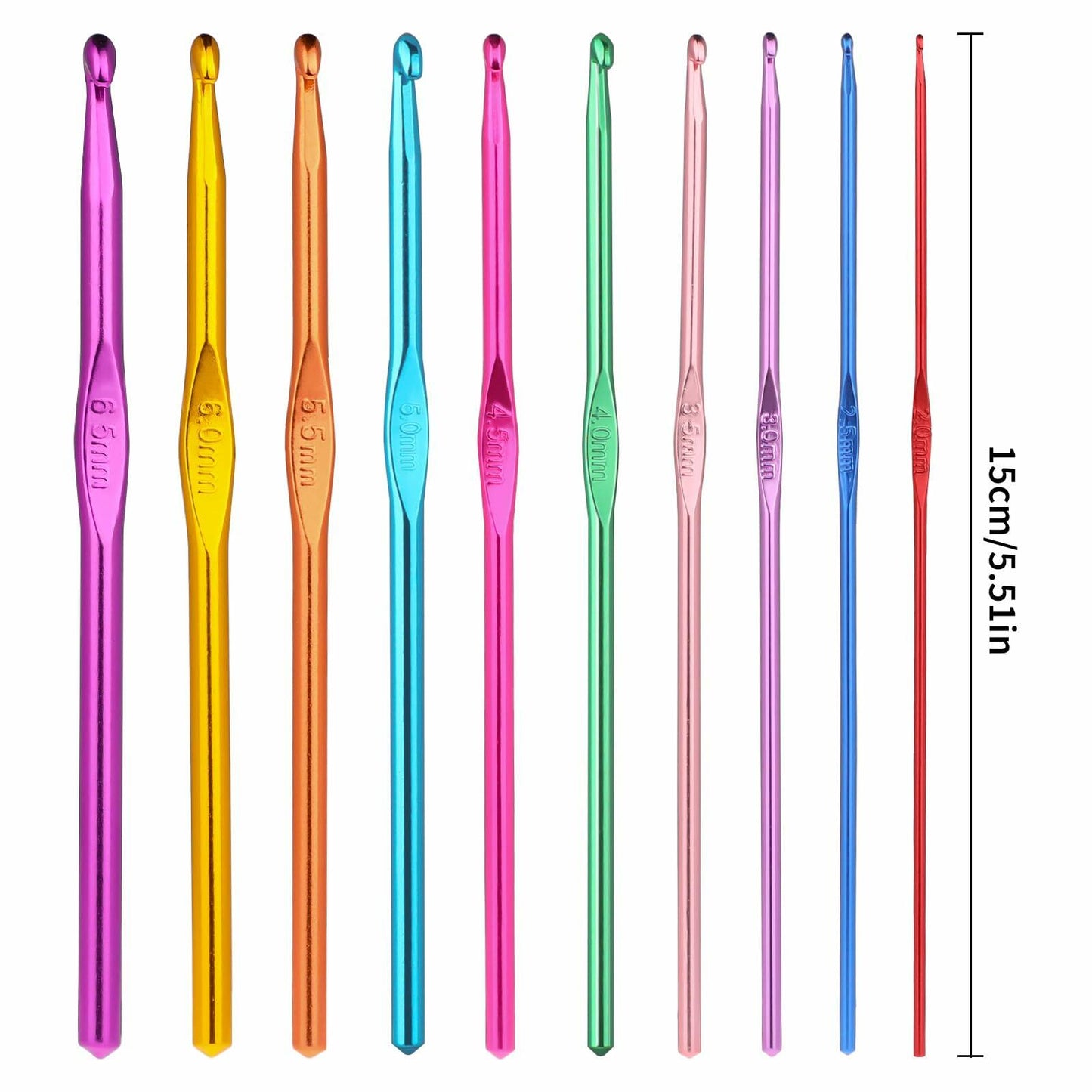 ZEYIYER 100 PCS Beginner Crochet Kit Yarn Hooks Supplies Travel Set