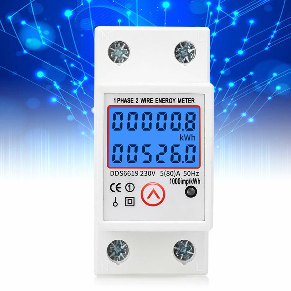 DDS6619-526L-2 Single Phase Electric Energy Meter Level 1 Accuracy Backlight