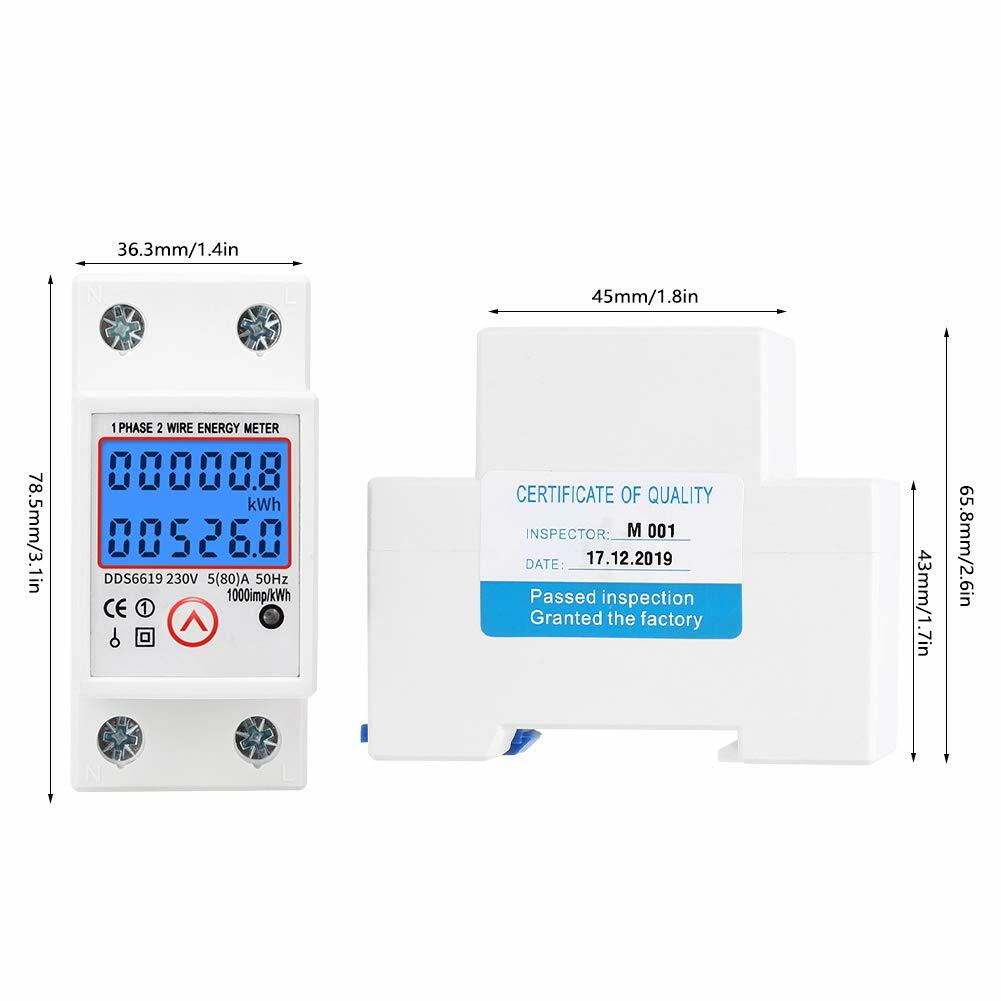DDS6619-526L-2 Single Phase Electric Energy Meter Level 1 Accuracy Backlight