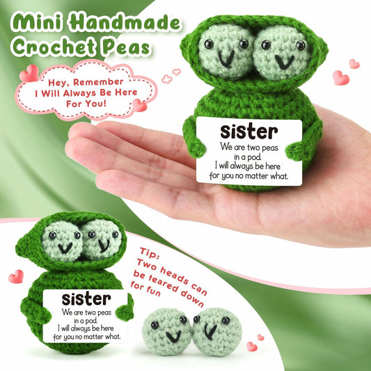 LEJIAJINW Handmade Mini Peas Gift for Sister Best Friend Cute Valentine