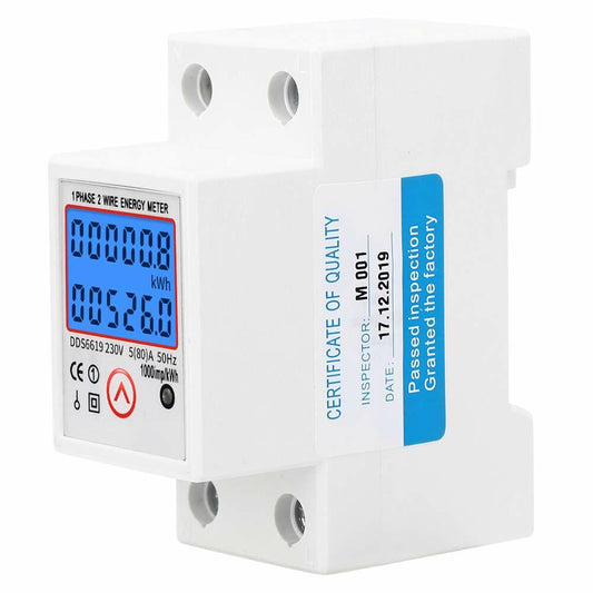 DDS6619-526L-2 Single Phase Electric Energy Meter Level 1 Accuracy Backlight