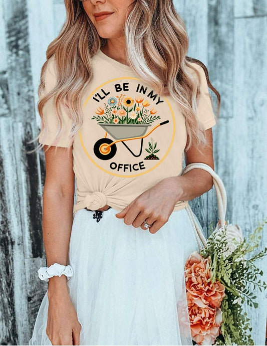 Hoeing Ain't Easy Women's Gardening T-Shirt Floral Garden Lover Gift Cyan Size