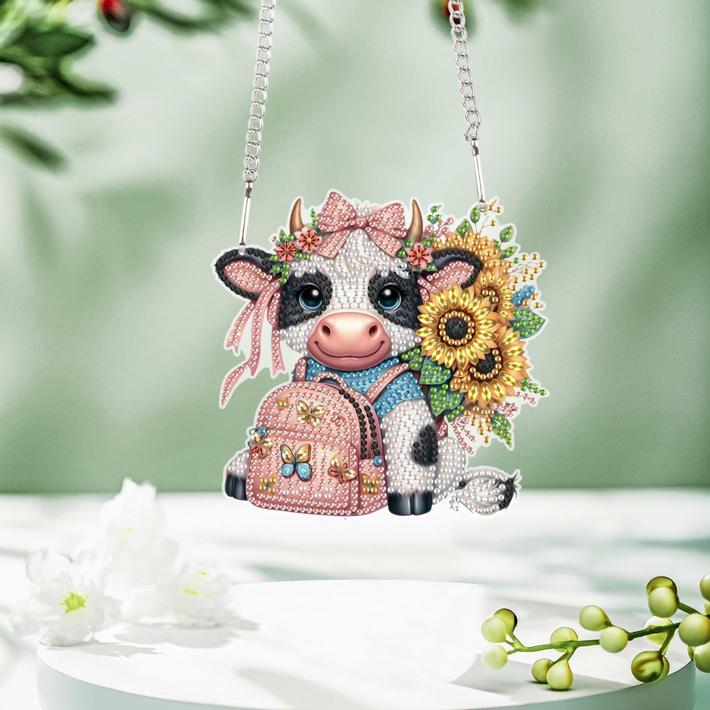 Tontut 5D Cow Diamond Art Painting Kit DIY Special Shape Wall Decoration