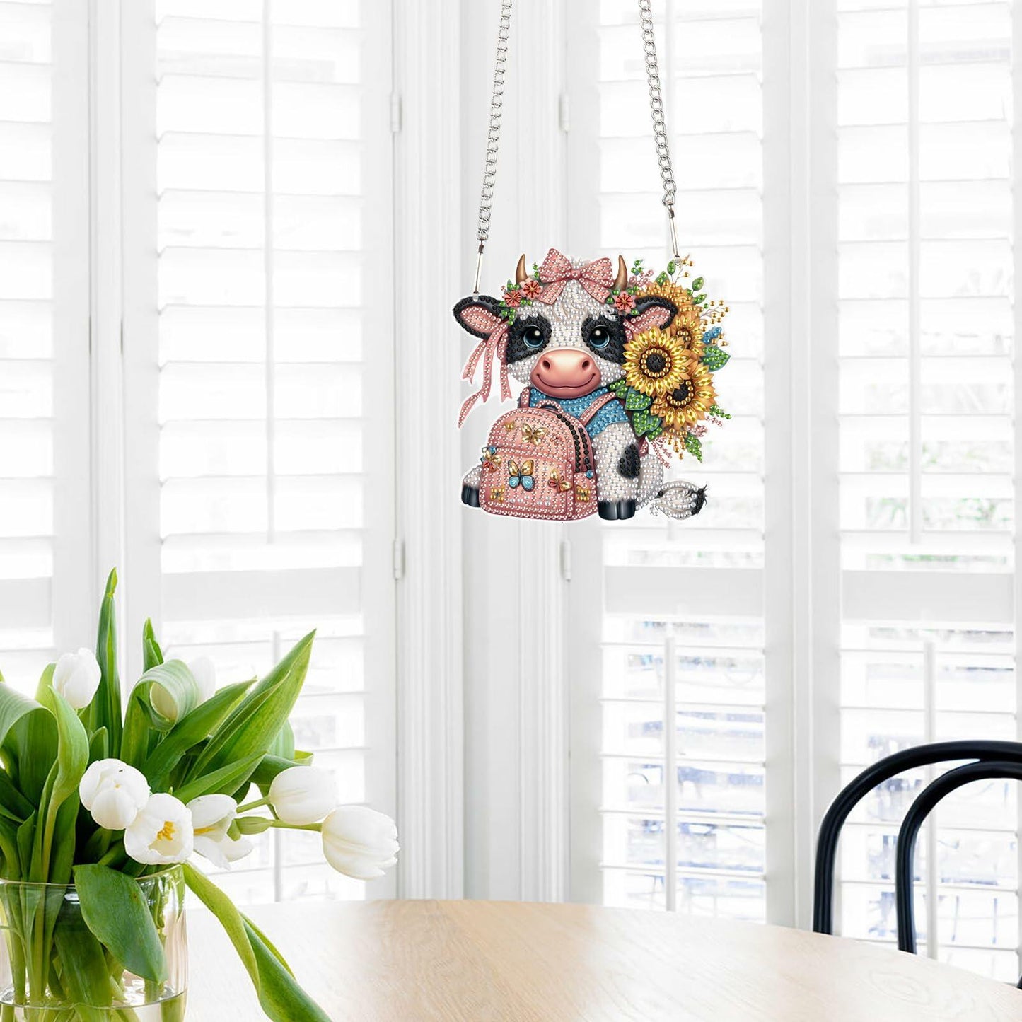 Tontut 5D Cow Diamond Art Painting Kit DIY Special Shape Wall Decoration