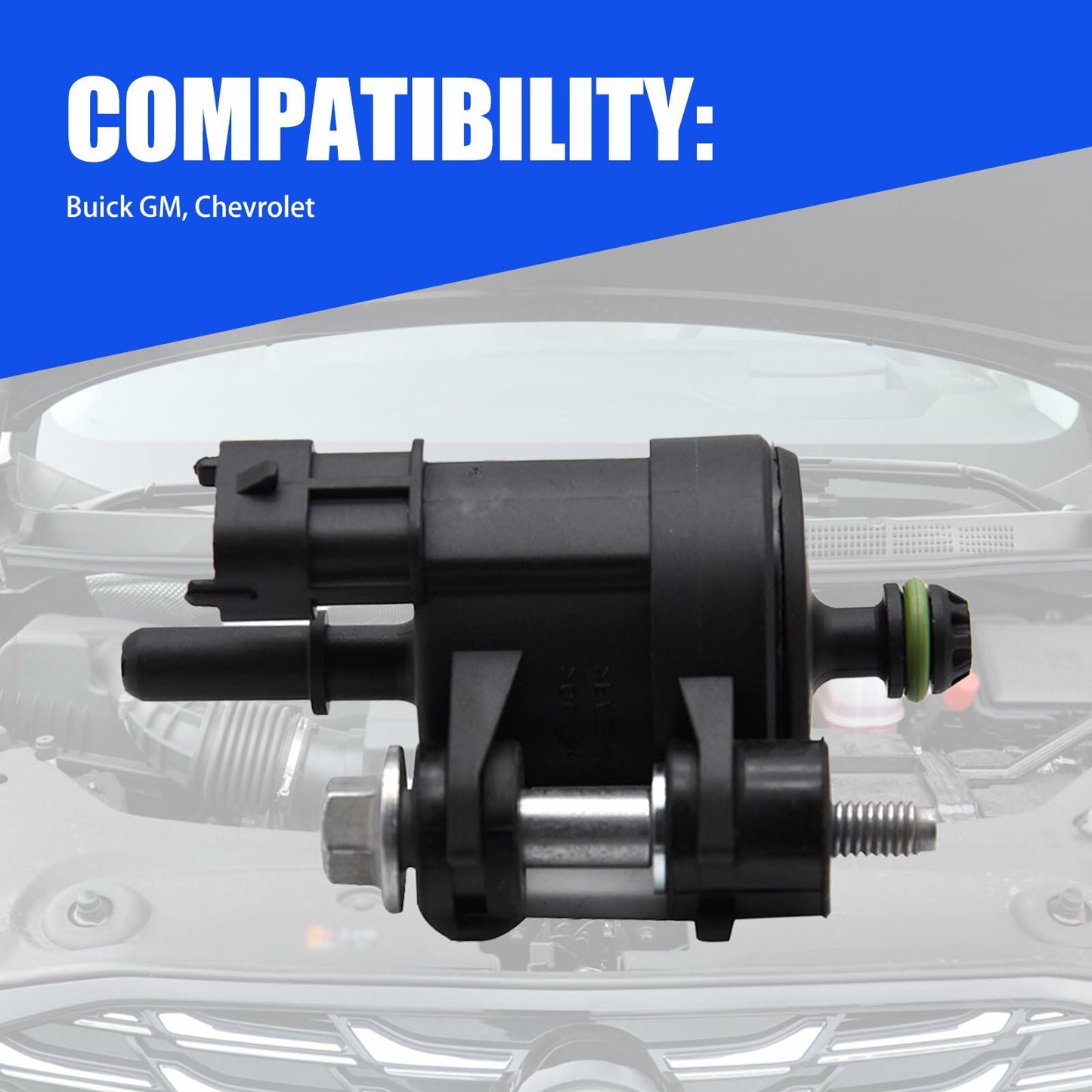 Yonput Car Vapor Canister Purge Valve Durable Vacuum Vent Valve Black