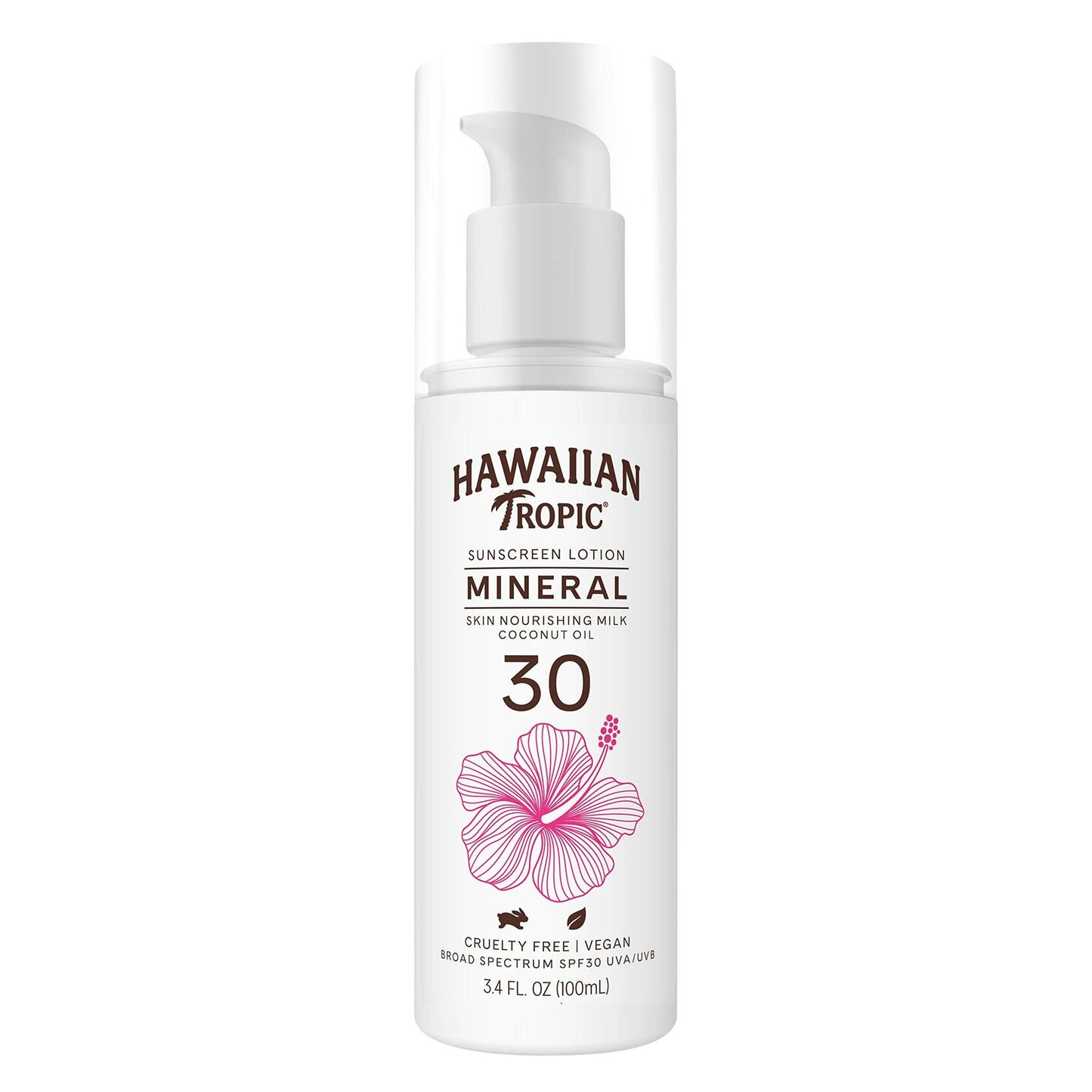 Hawaiian Tropic Mineral Sunscreen Lotion SPF 30 3.4oz Travel Size