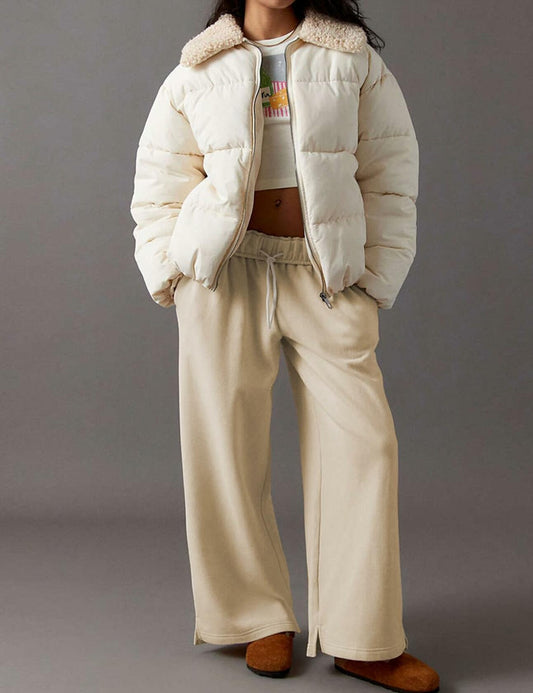 Kissonic Women’s Casual Baggy Fleece Sweatpants Drawstring Joggers Apricot XL