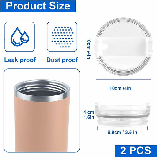 NETRIWOW 2 Pcs Tumbler Lid for Stanley 40oz Cup Dustproof Spill Proof White