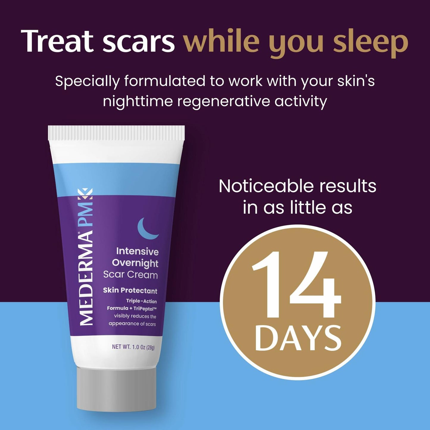 BestBy09/25 Mederma PM Intensive Overnight Scar Cream 1.0 Oz 28g