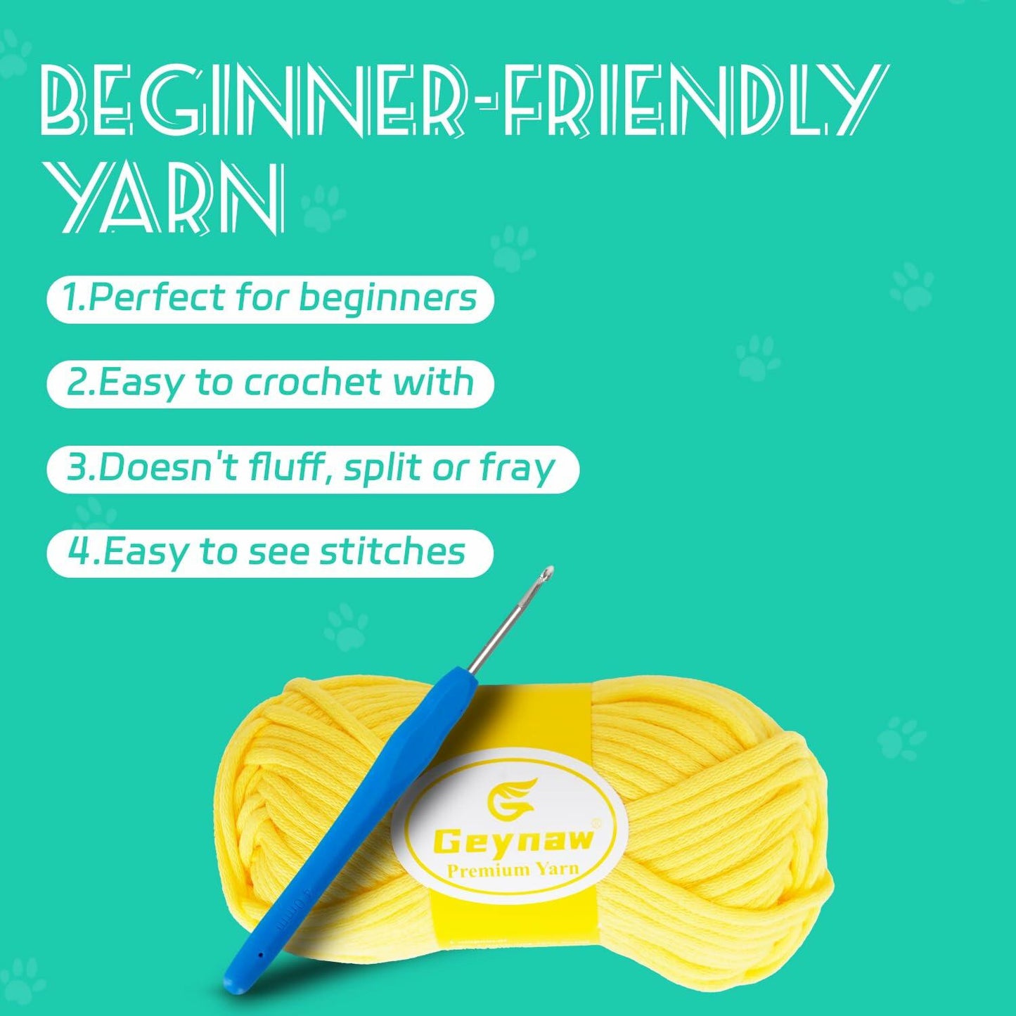 Geynaw Crochet Kit for Beginners Amigurumi Stuffed Animals Tiger