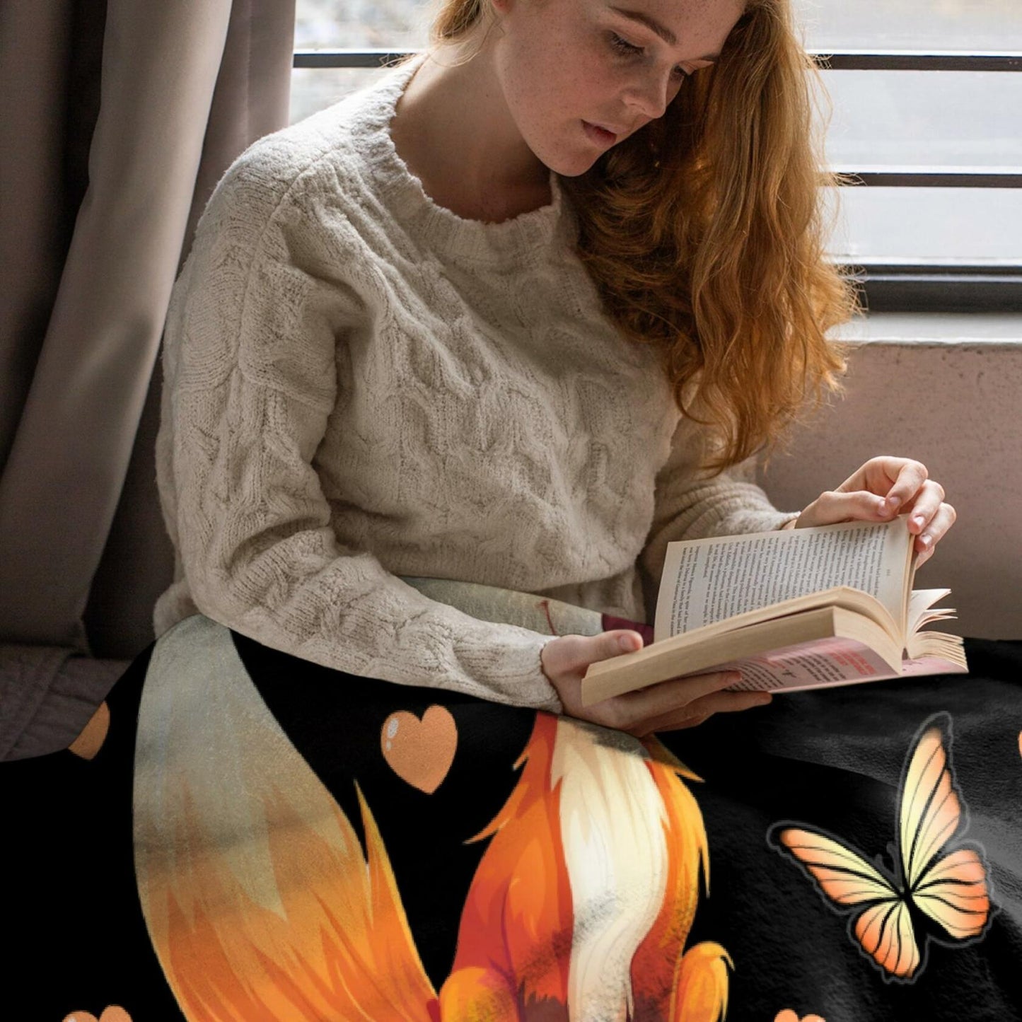 Just a Girl Who Loves Foxes Blanket Warm Soft Throw 40x50 Kids