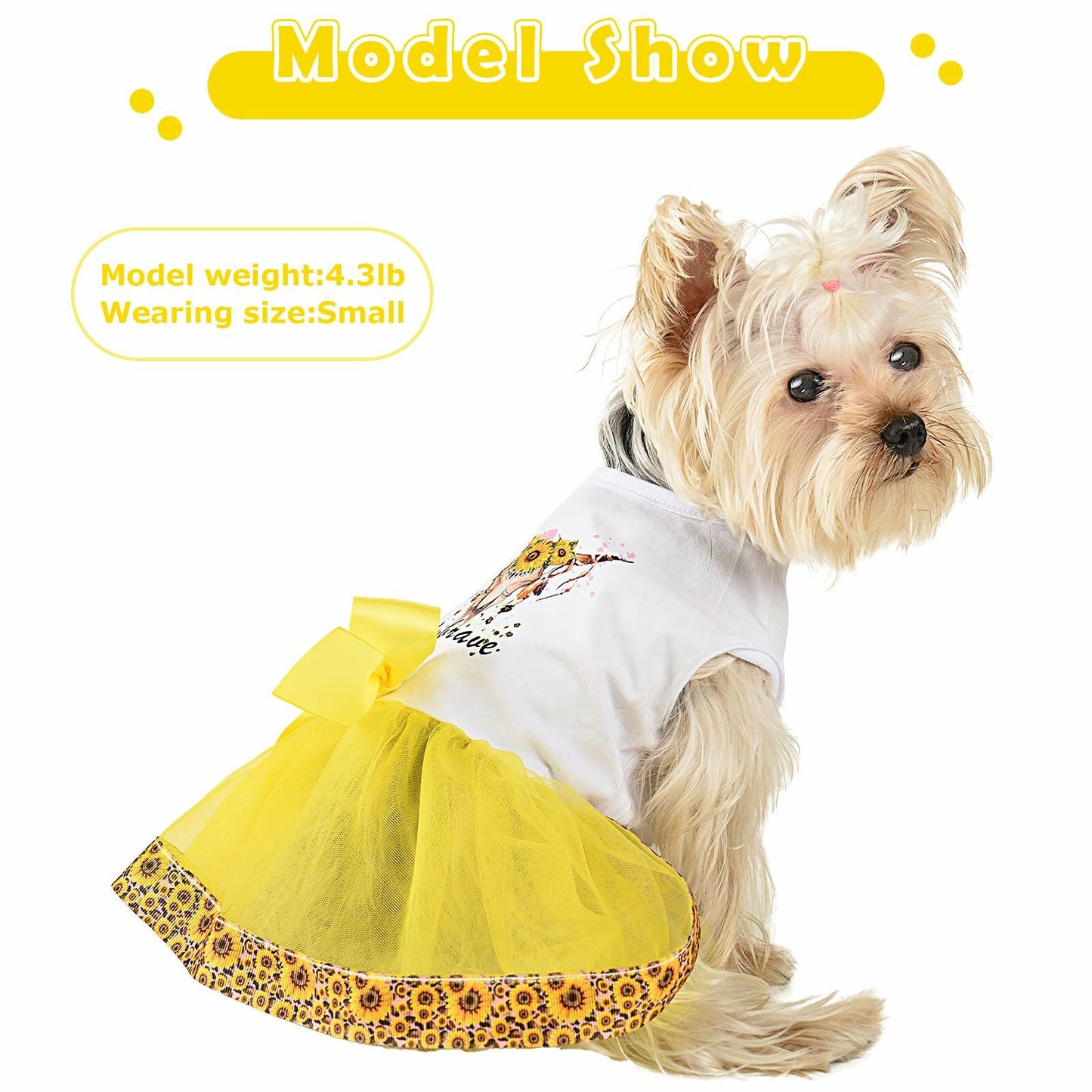 Dog Dress Puppy Skirt Tulle Lace Birthday Party Small XS Size