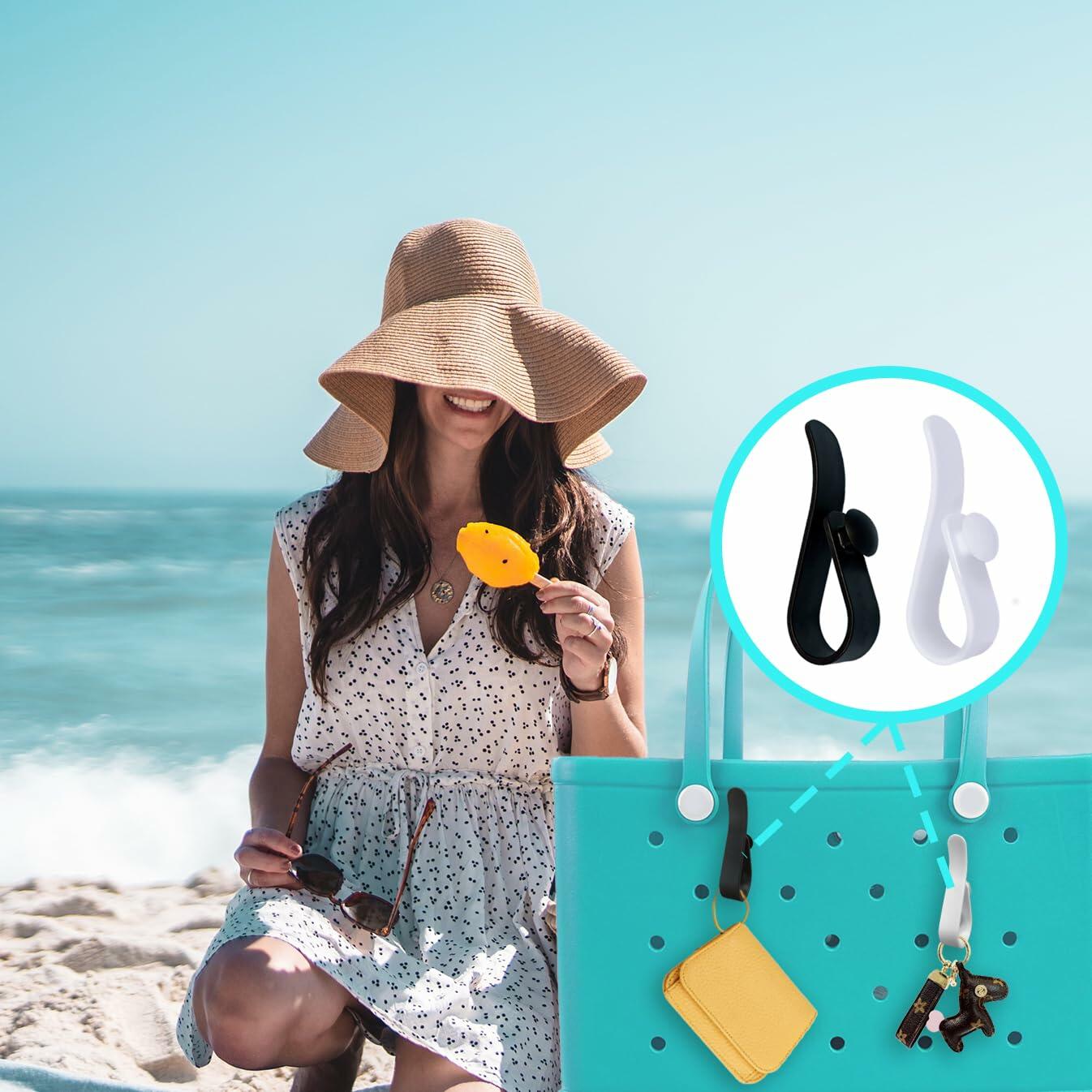 CULASIGN 3Pcs Bag Hooks Keychain Holder Charms Organizer for Beach Bag