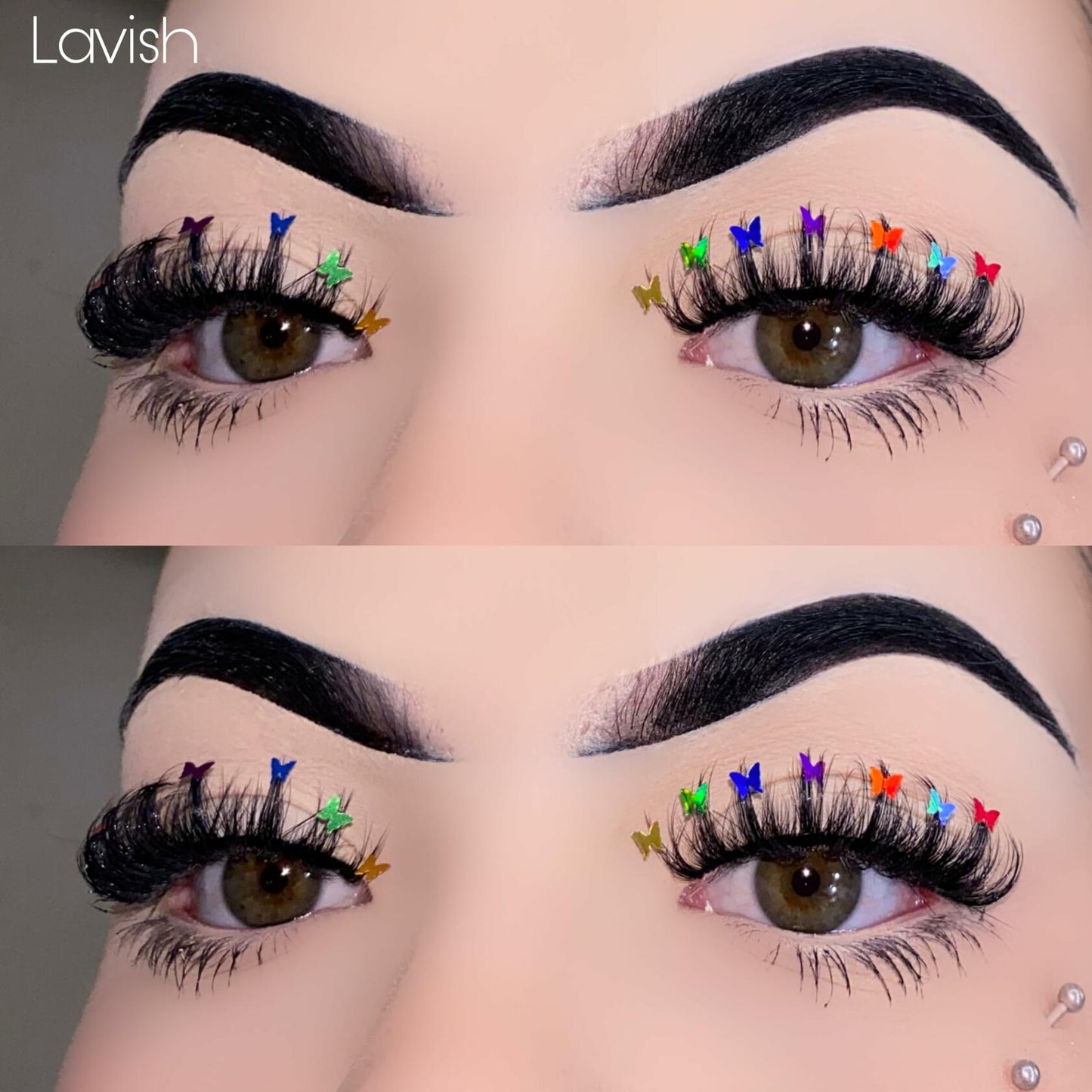 Miss Kiss Butterfly Russian Curl False Eyelashes 14MM Black 2 Pairs + 2 Brushes