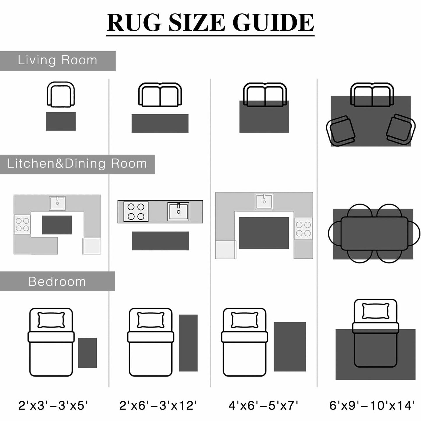 HUGEAR Christmas Area Rug 2x3 Red/White Non-Slip Low Pile Xmas Decor