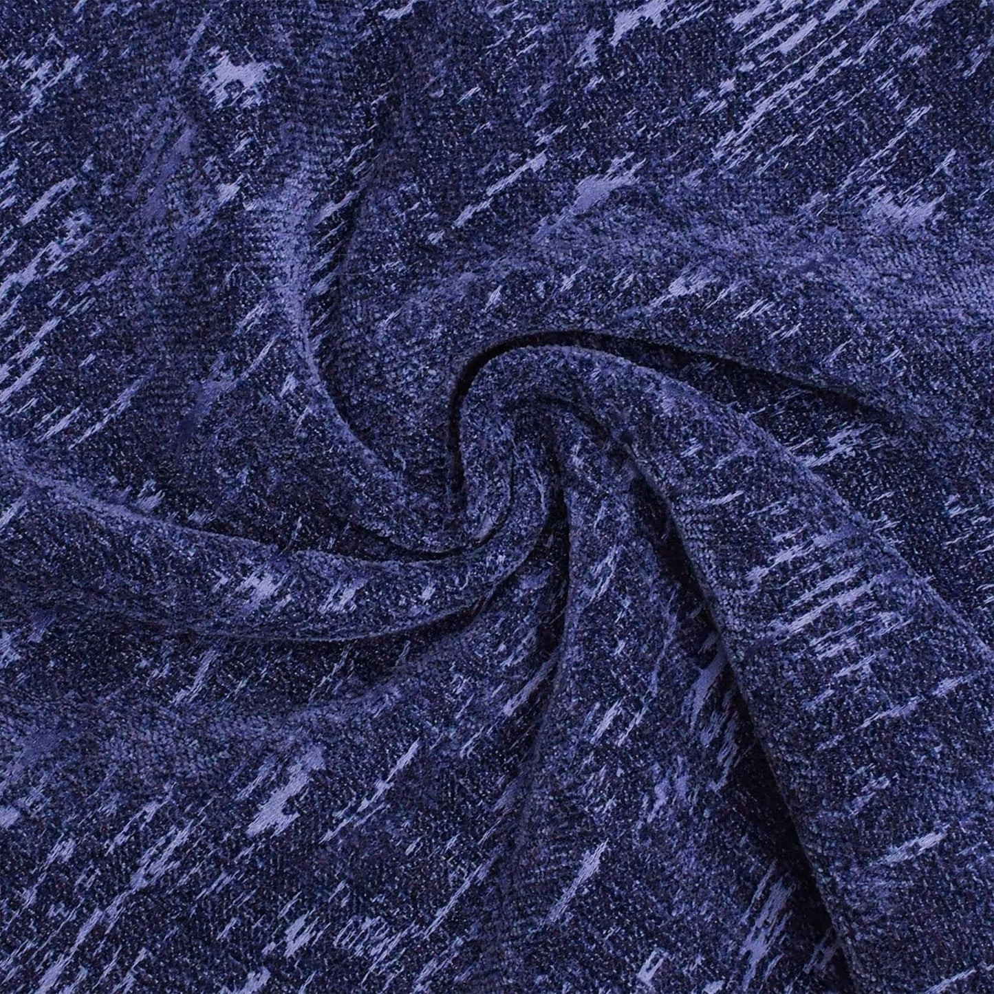 CaliTime Marbling Jacquard Chenille Throw Pillow Cases 12x20 Navy Blue 2 Pack