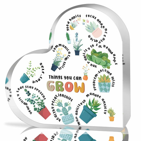 Zelaxeyi Therapist Gifts Mental Health Decor Acrylic Heart Sign