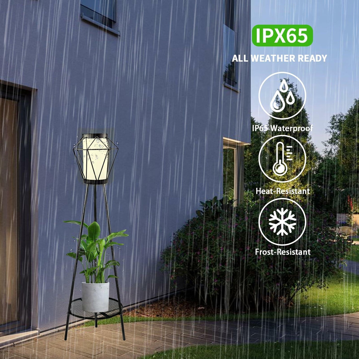 TOOTOO STAR Outdoor Metal Solar Floor Lamp Waterproof Remote Control