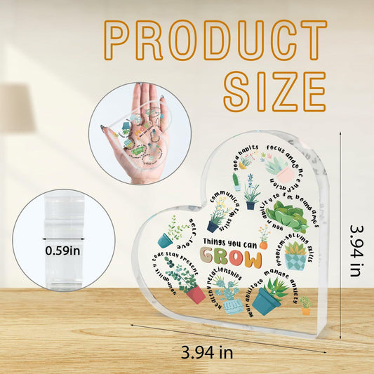 Zelaxeyi Therapist Gifts Mental Health Decor Acrylic Heart Sign