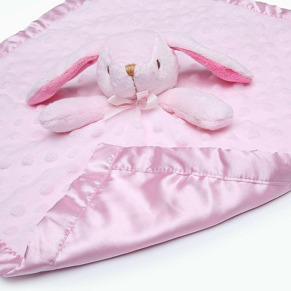Pro Goleem Bunny Security Blanket Baby Lovey Pink 2 Pack Soft Infant Toy