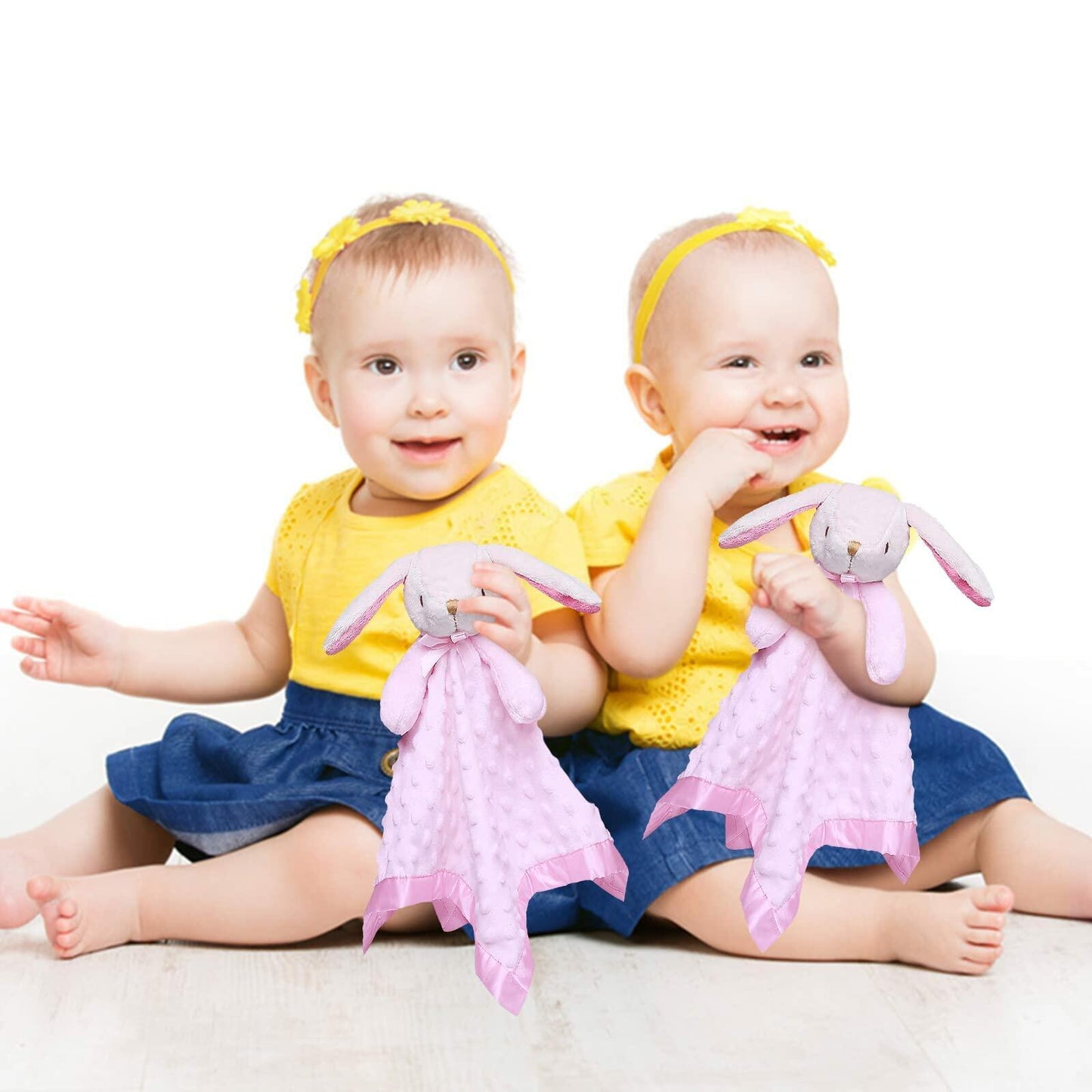 Pro Goleem Bunny Security Blanket Baby Lovey Pink 2 Pack Soft Infant Toy