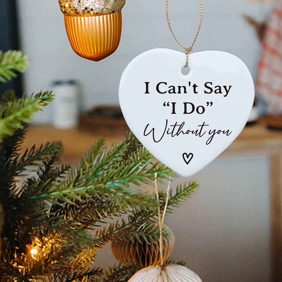 Bridesmaid Maid of Honor Heart Ceramic Ornament Wedding Gift