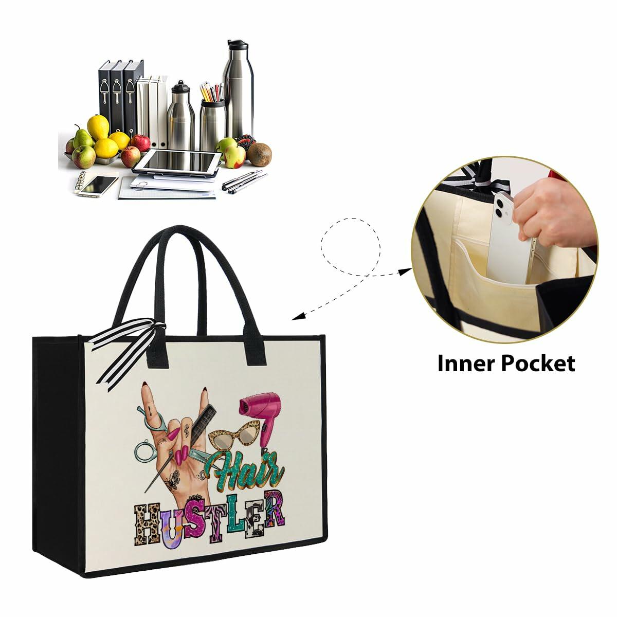 XFW Hair Hustler Tote Bag Gifts for Women Men Appreciation Thank You