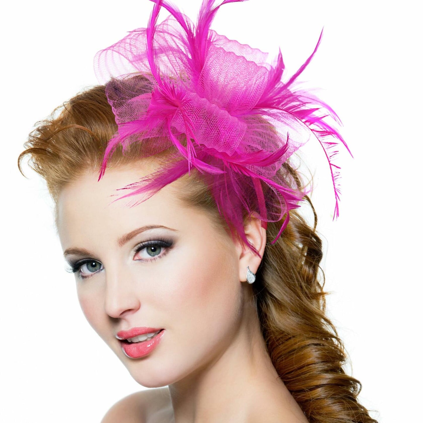 Kidukso Derby Hat Women Vintage 20s 50s Fascinator Headband Clip Black